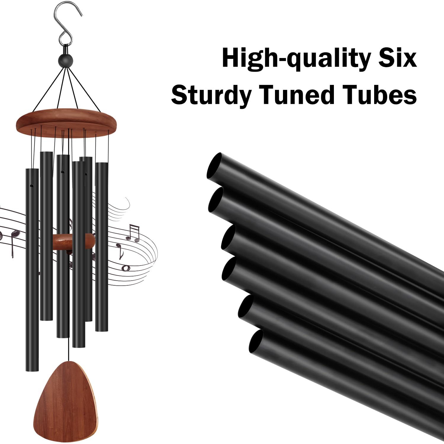 Tujol wind chime nylon rope and hook designed for easy hanging