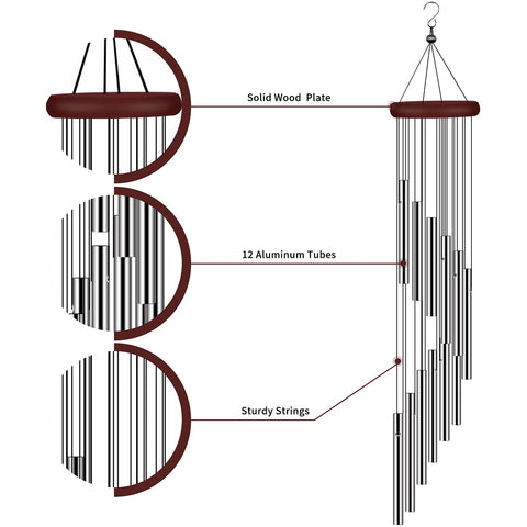 Tujol memorial wind chime design suitable for commemorative gifting.