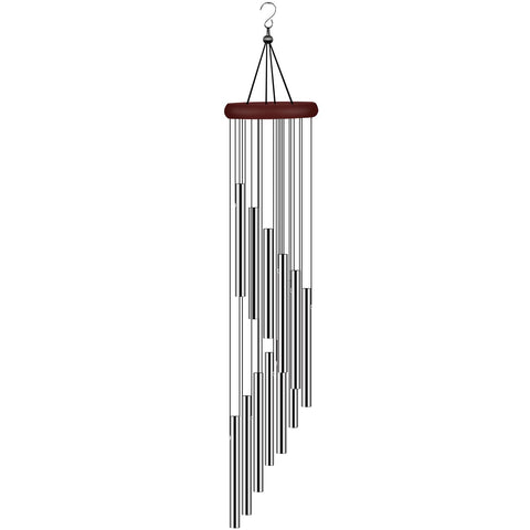Tujol wind chimes outdoor 12 aluminum tubes with hook for garden ambiance.