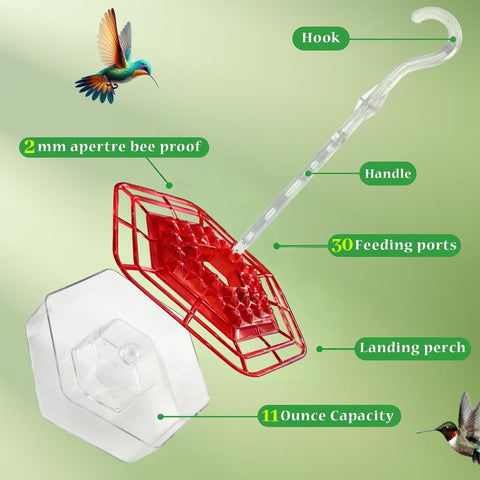 TUKJOTZ bee guard on hummingbird feeder to deter bees at ports