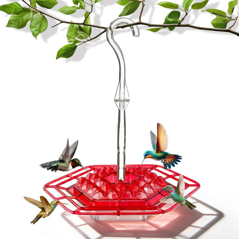 TUKJOTZ durable outdoor decor hummingbird feeder in a yard