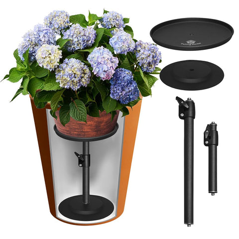 Tuling home adjustable planter insert showing base plates for stable indoor setup