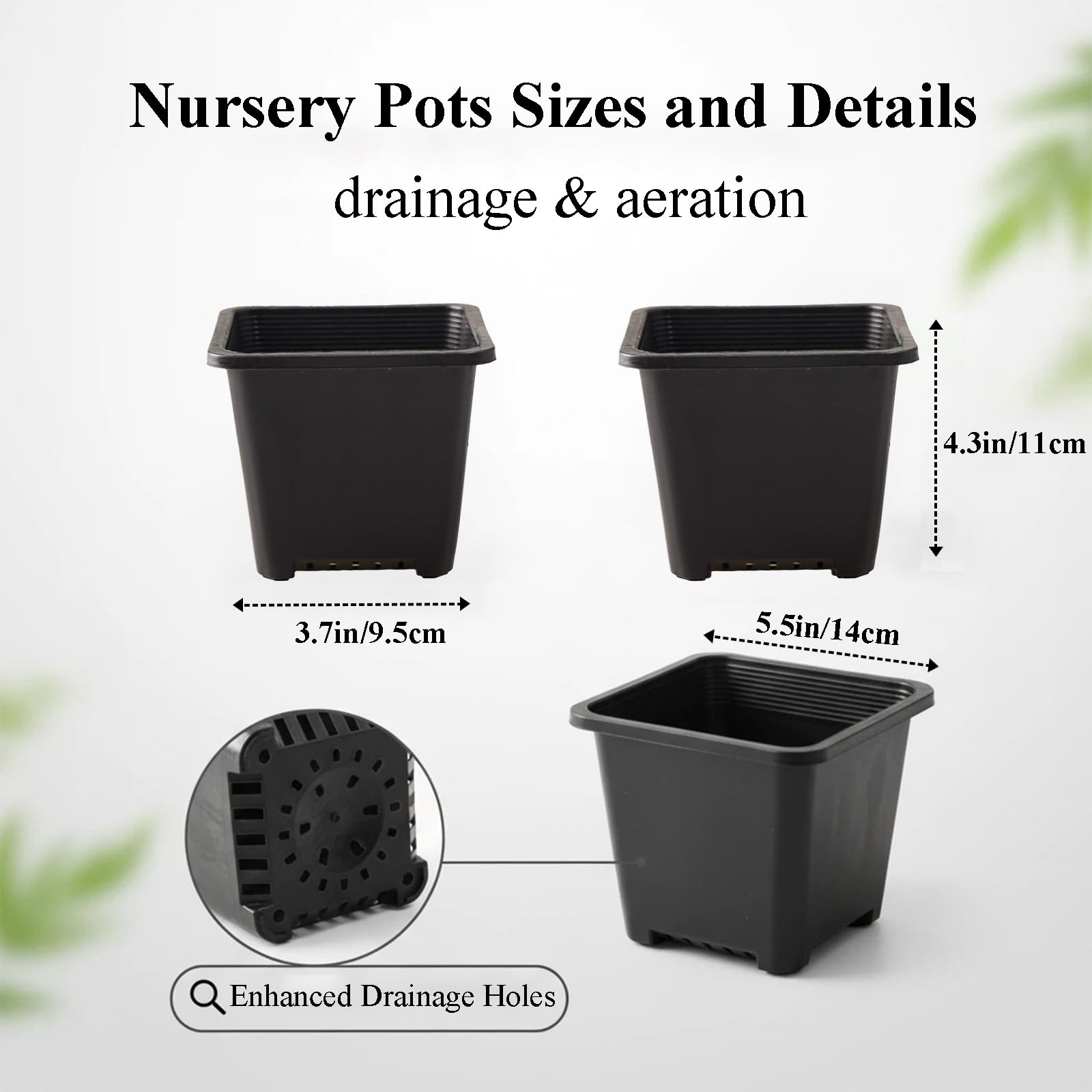 Tulpeed black plastic nursery pots ideal for seed starting and transplanting