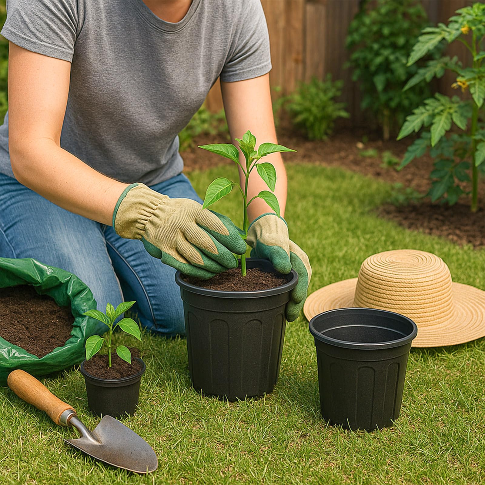 Tulpeed pot bottom with 12 drainage holes promotes root airflow.
