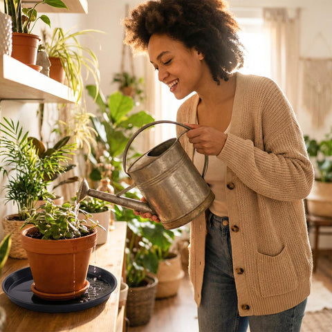 Tulpeed 12-inch saucer fits larger pots and prevents leaks.