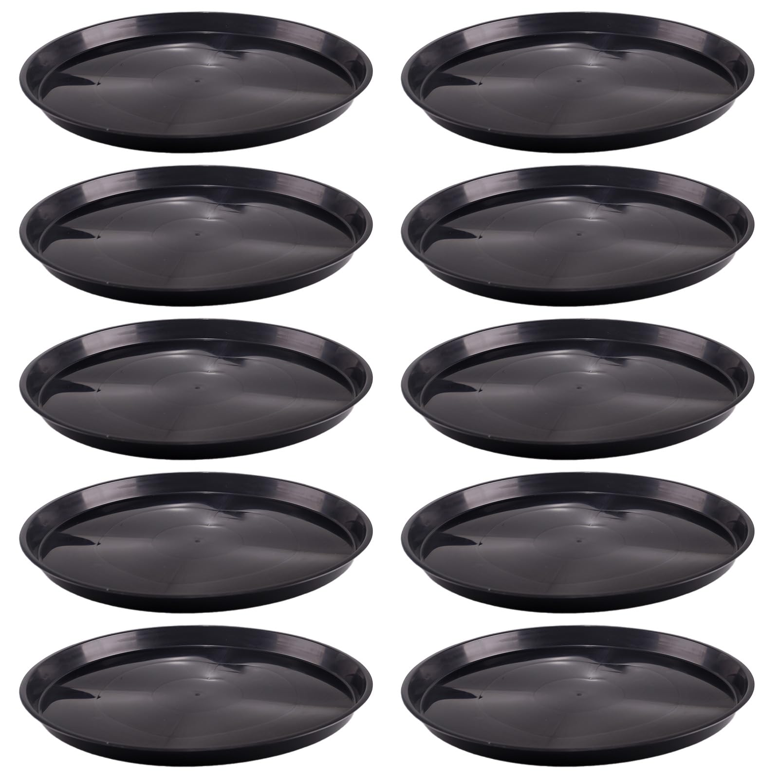 Tulpeed plant saucer 16-inch round black catching excess water to protect floors