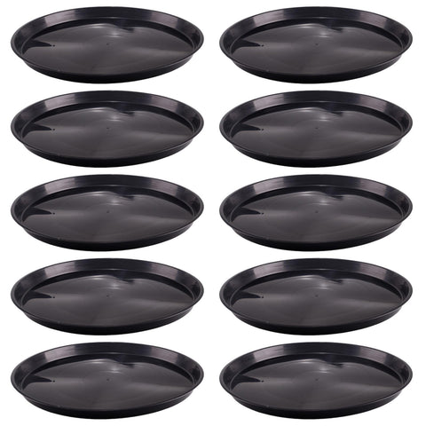 Tulpeed plant saucer 16-inch round black catching excess water to protect floors