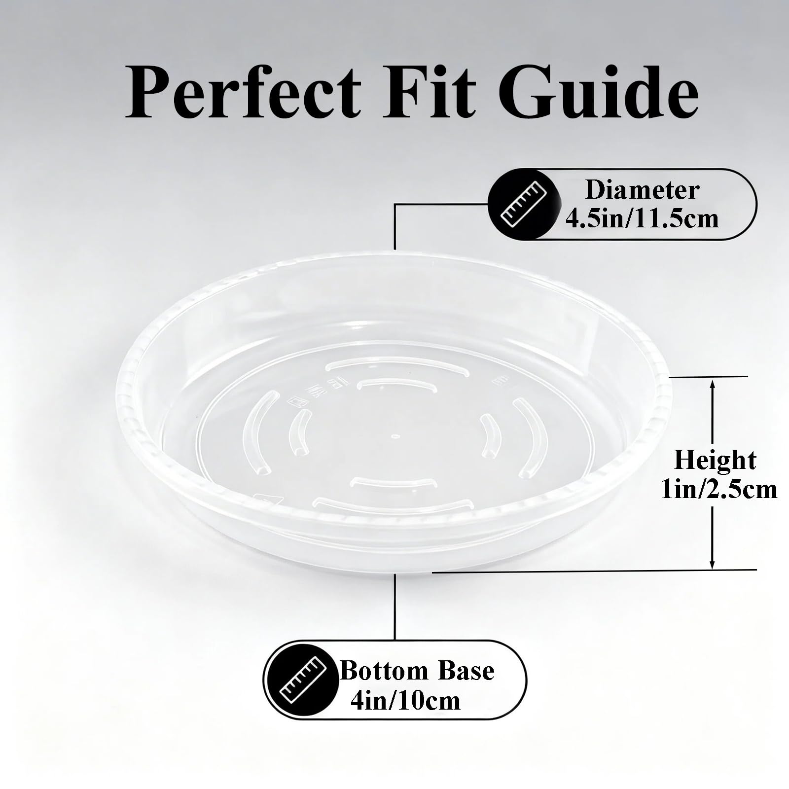 Tulpeed plant saucer 5in pack ideal for mid-size pots and tidy water capture
