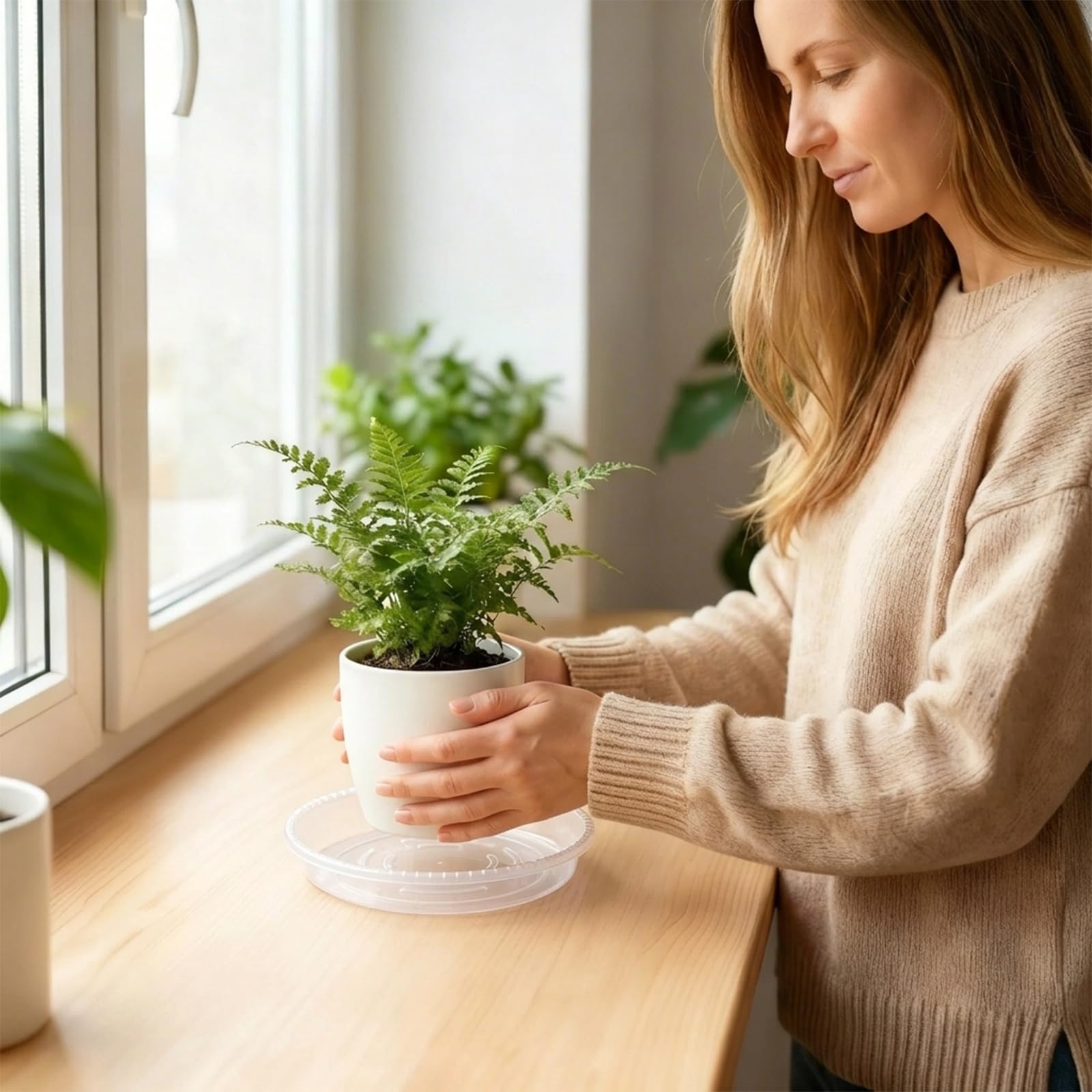 Tulpeed plant saucer 6in pack suitable for large planters and spill prevention