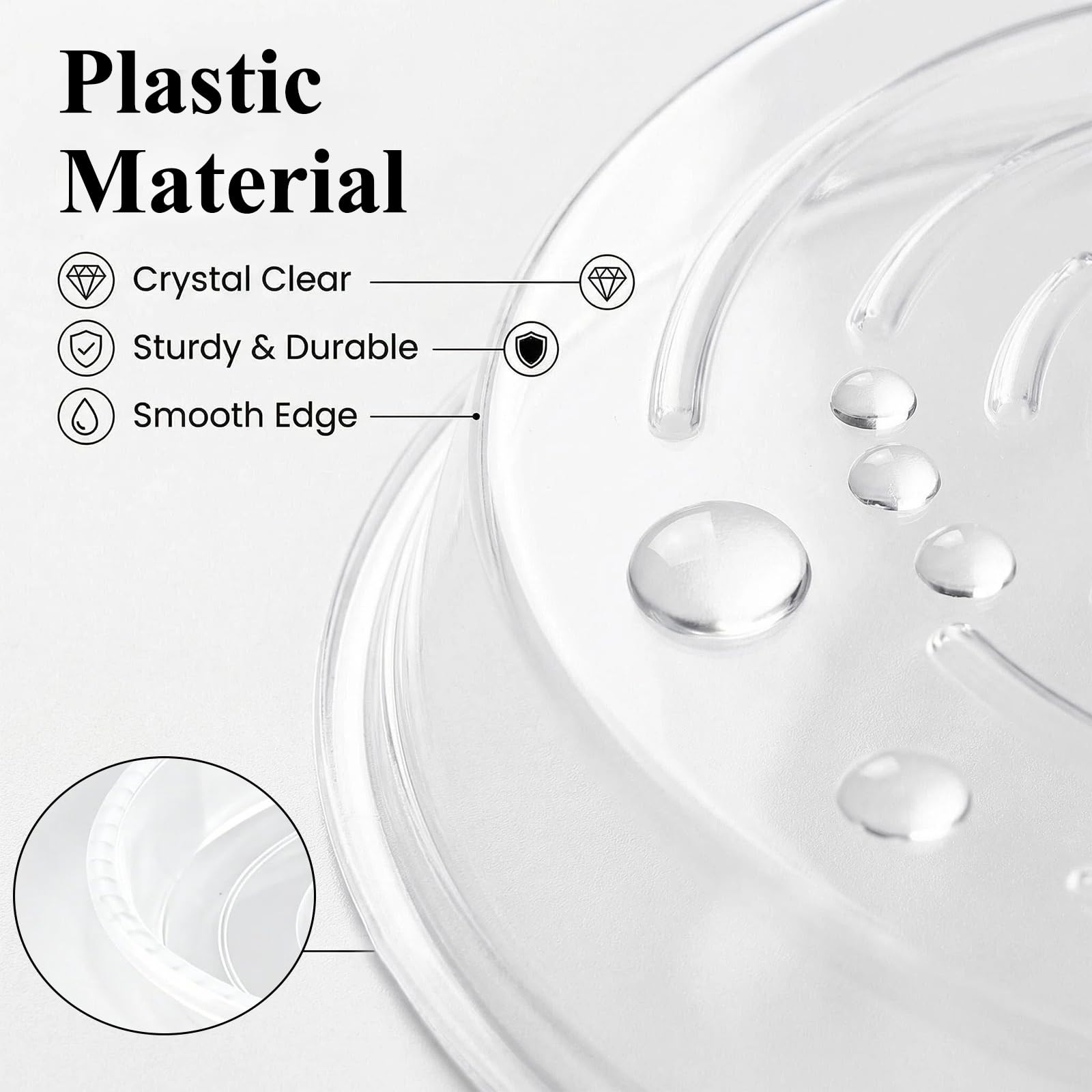 Tulpeed round black saucer demonstrates bold contrast while protecting floors from excess moisture