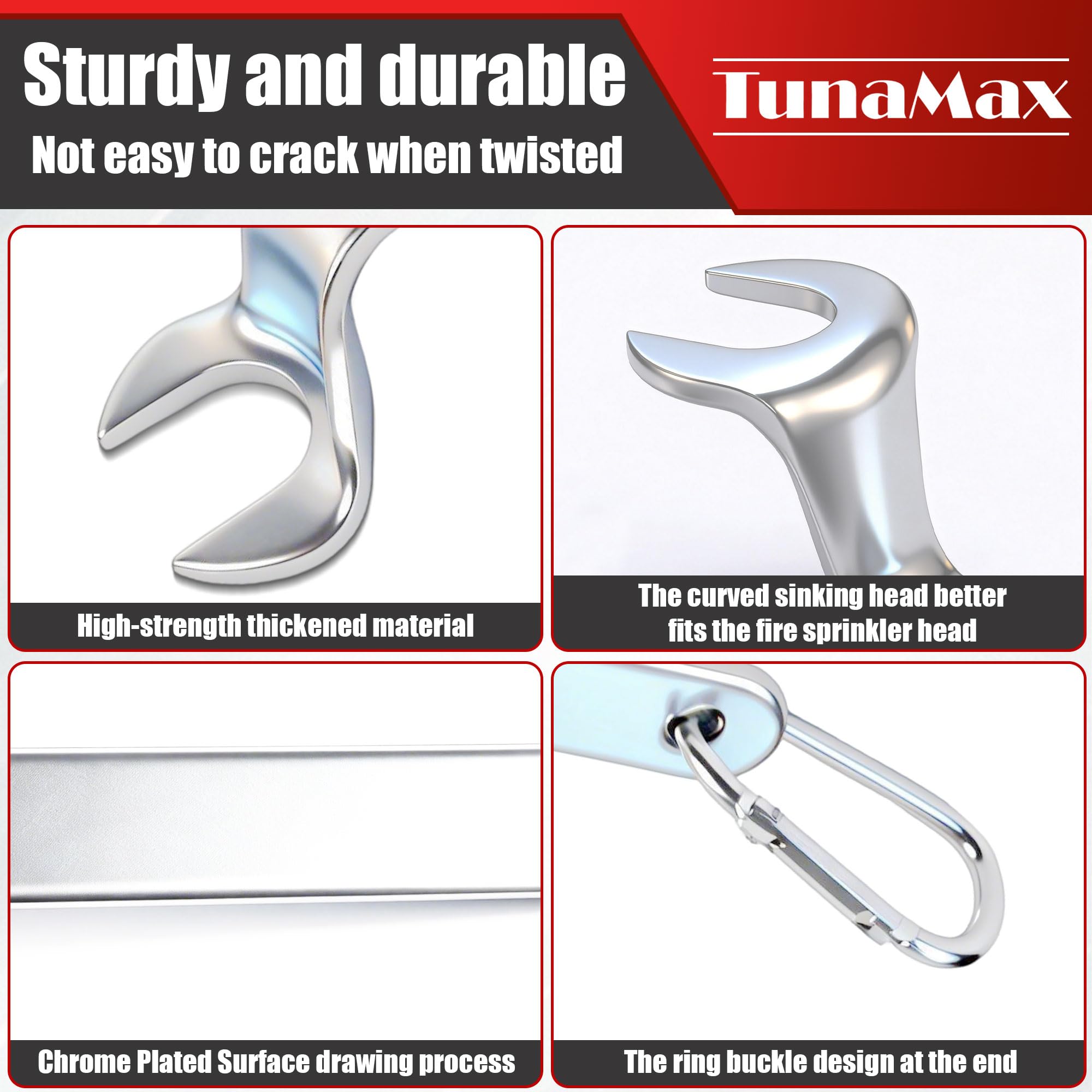TunaMax wrench used on exposed sprinkler head in visible system.