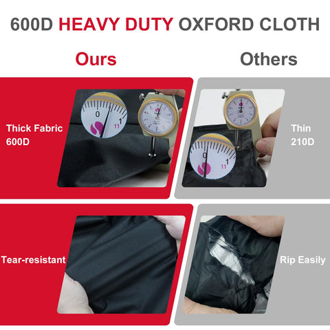 Tunansx waterproof outer layer and sealed seams protect grill from rainfall