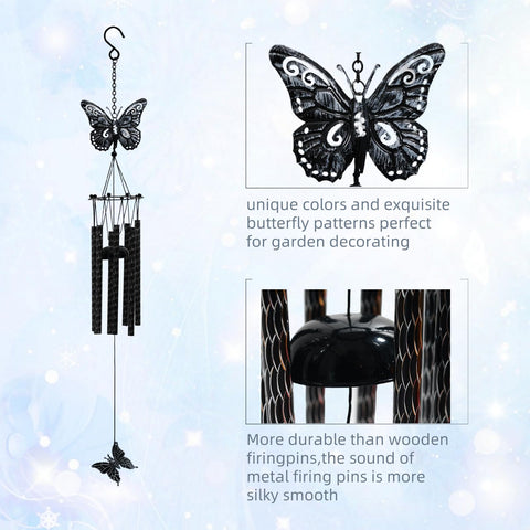 Tuned Wind wind chime close-up showing 8 aluminum tubes for durable outdoor use