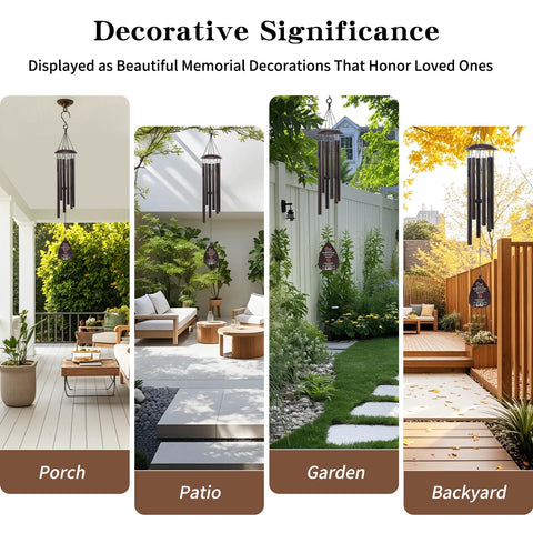 Tuned Wind bronze-finished outdoor wind chime complements any garden or porch.