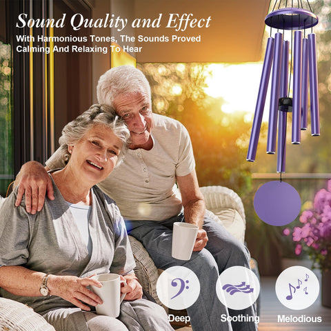Weather-ready coating protects Tuned Wind chimes from wind and rain.