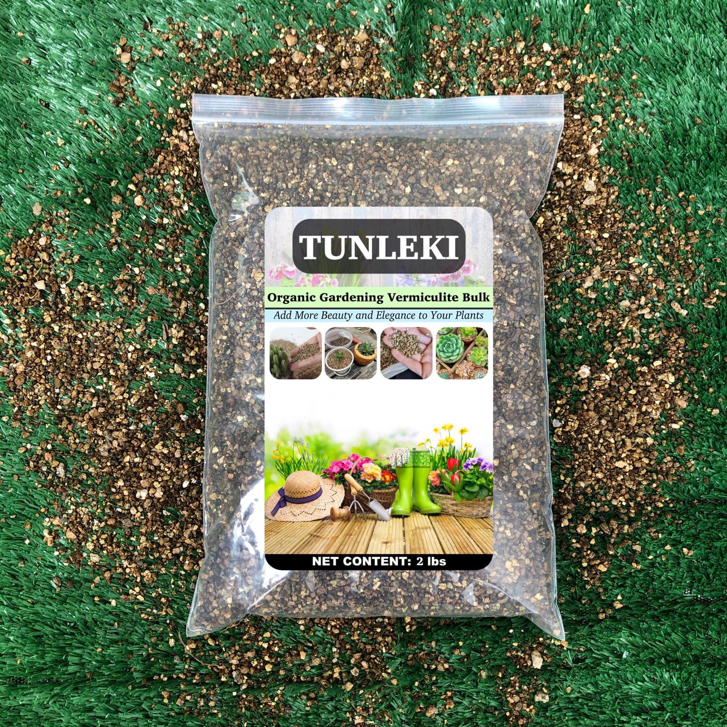 Tunleki vermiculite bulk 1lb pack for soil conditioning and moisture retention.