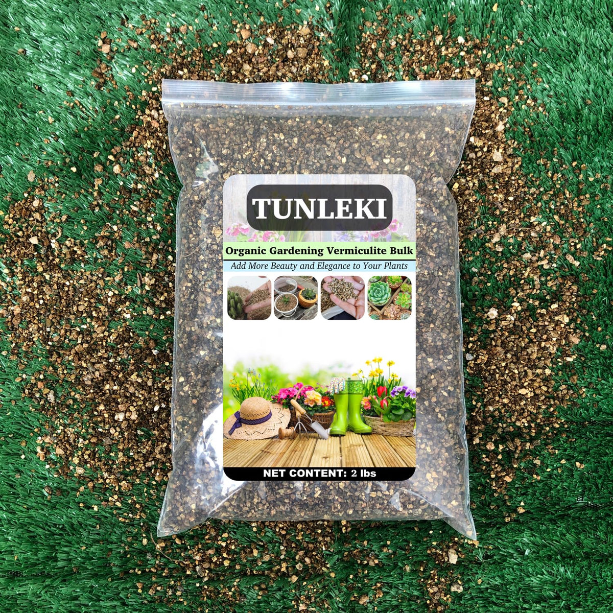 Tunleki vermiculite bulk 1lb pack for soil conditioning and moisture retention.