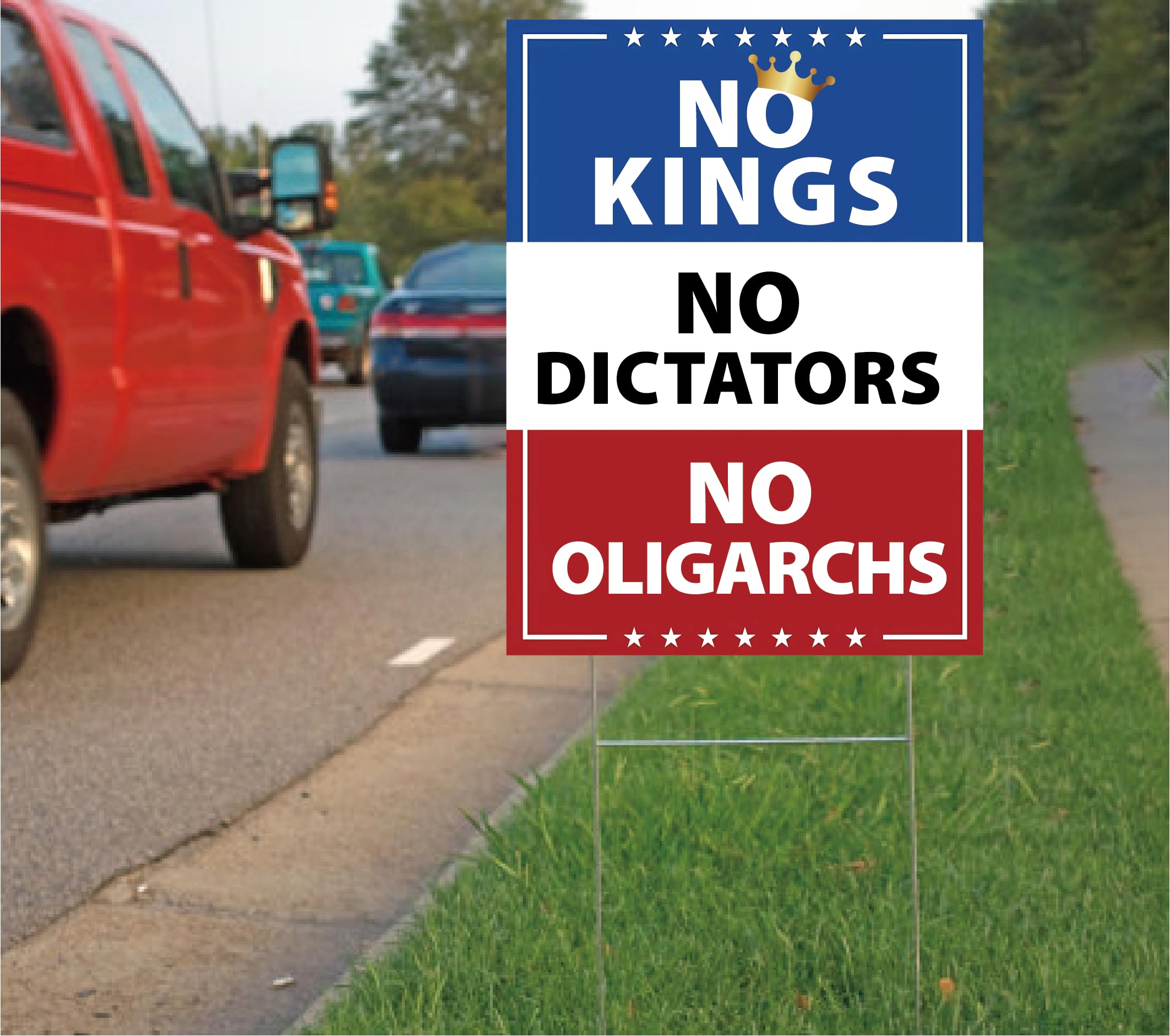 TUOCYERD double-sided sign showing messages from multiple angles for gatherings.