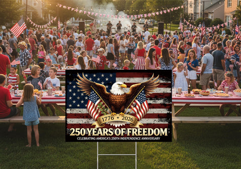 TUOCYERD yard sign package includes sign and H-stake for quick outdoor display
