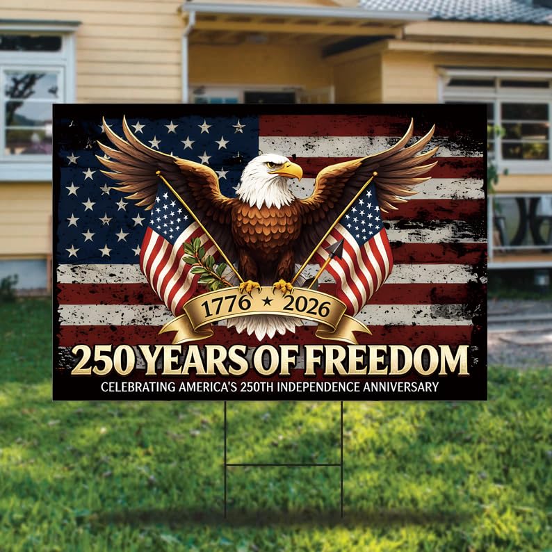 TUOCYERD 18x12 yard sign offers clear readability from sidewalks and driveways