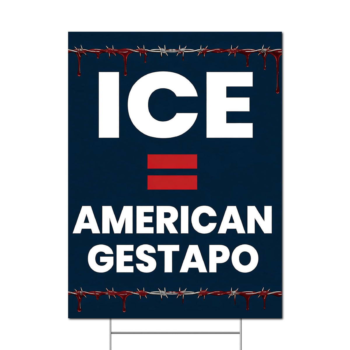 TUOCYERD Ice Equals sign front view enhances outdoor yard visibility