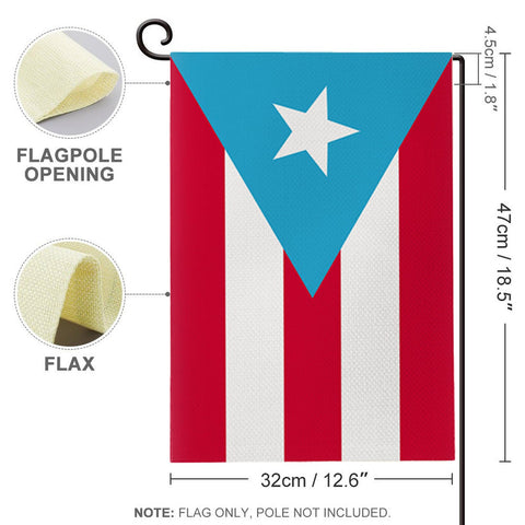 TUOCYERD Puerto Rico flag fits standard garden stands for quick setup along pathways