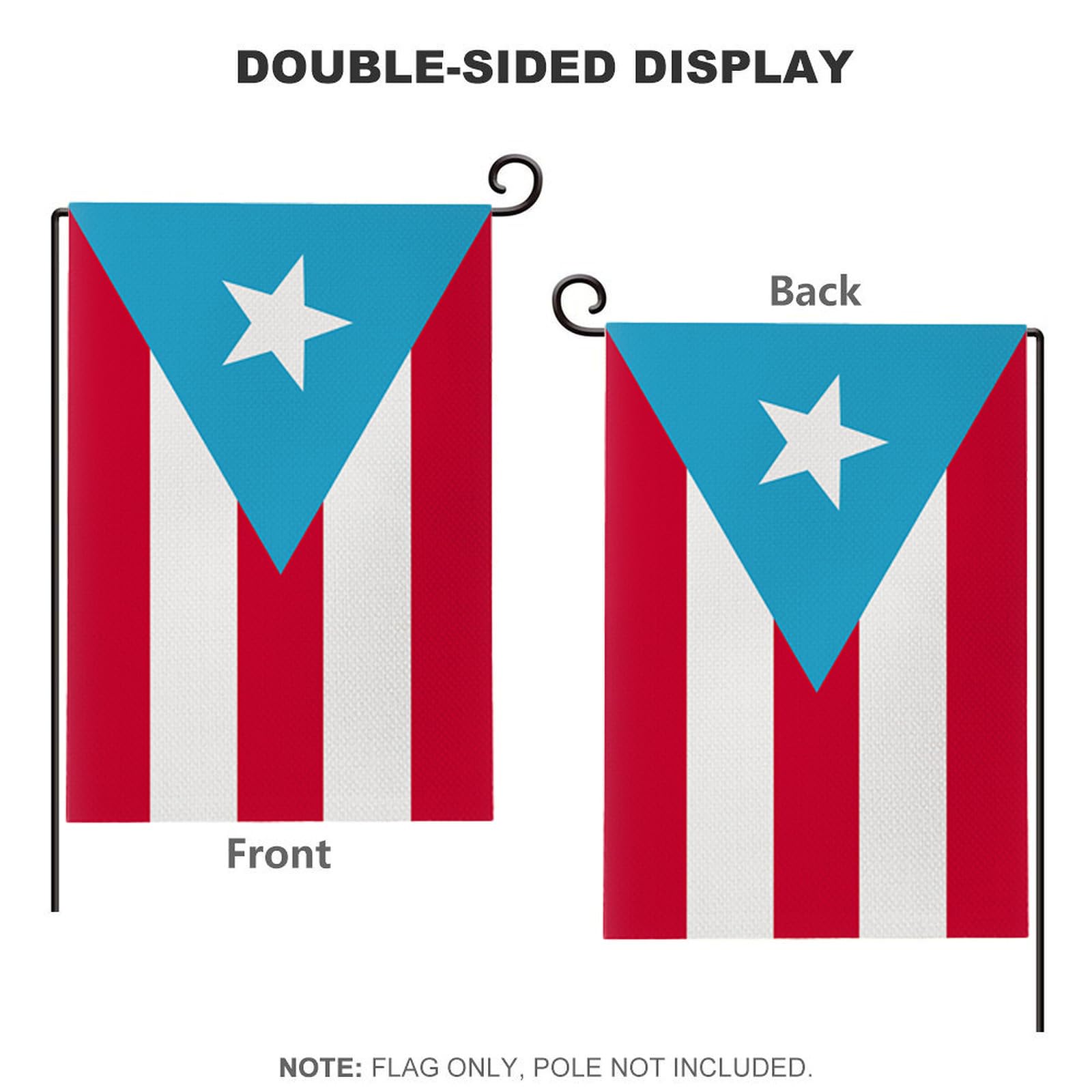 TUOCYERD Puerto Rico flag on porch display adds island pride to entrance and welcome guests
