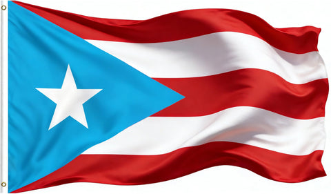 TUOCYERD Puerto Rico flag tapestry in light-blue 3x5 for indoor or outdoor display