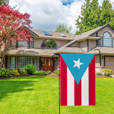 TUOCYERD Puerto Rico flag uses linen-like fabric for durable, textured outdoor decor