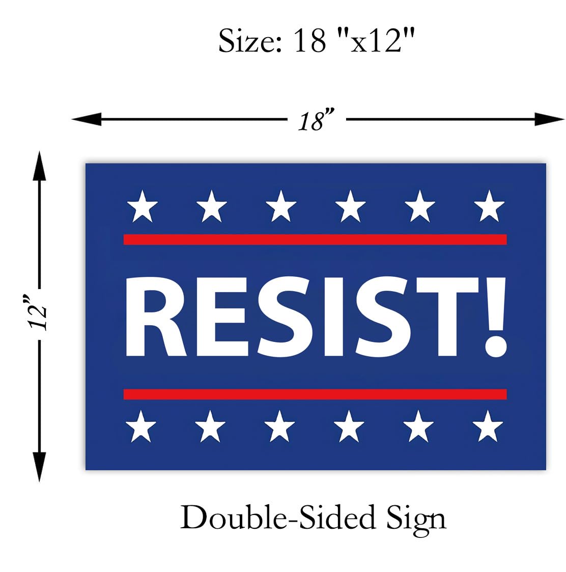 TUOCYERD Resist! sign displayed in a yard for event visibility.