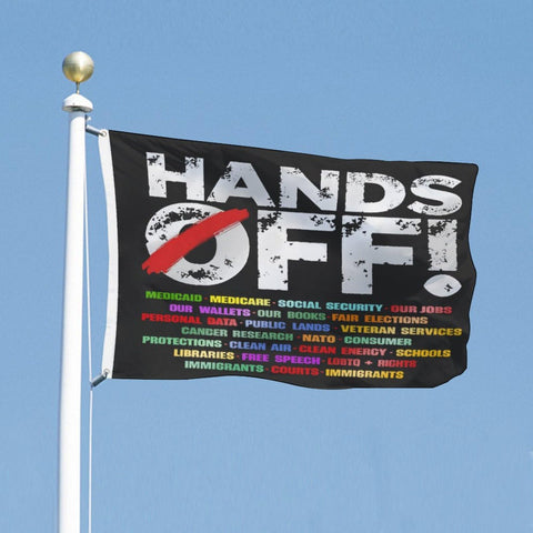 TUOCYERD weatherproof polyester flag endures sun and rain.