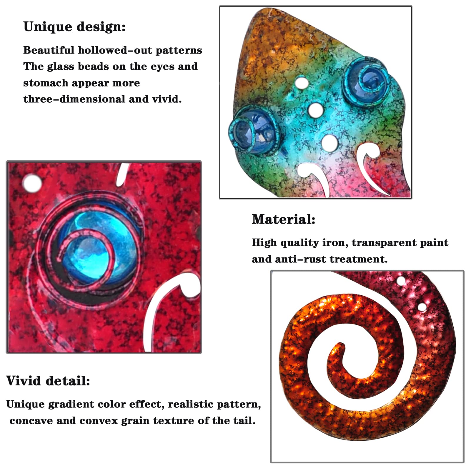 Tuokiuhn metal gecko wall art designed for outdoor durability.