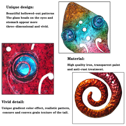 Tuokiuhn metal gecko wall art designed for outdoor durability.