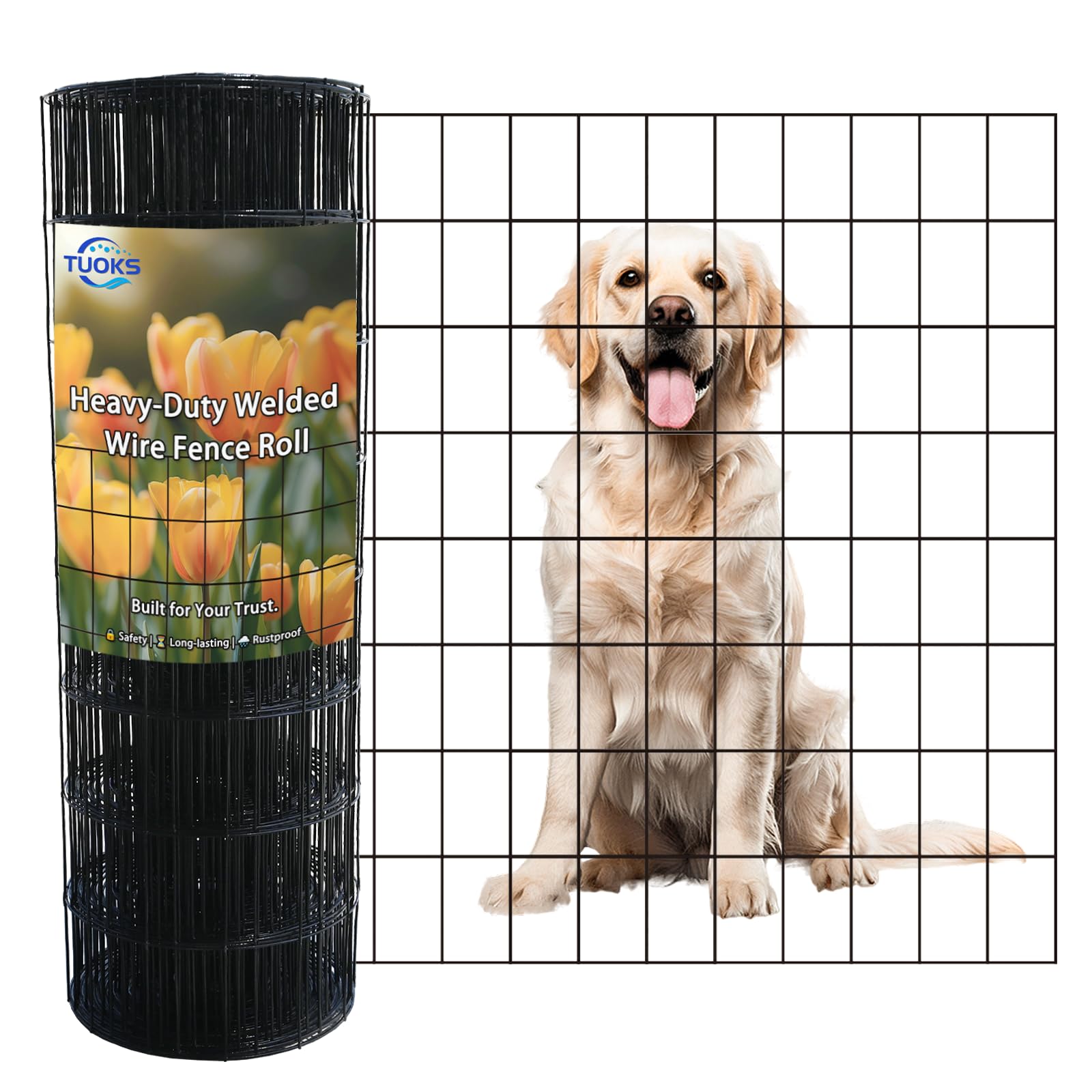 TUOKS chicken wire fencing roll with 2x3 inch mesh protects gardens while ensuring airflow.