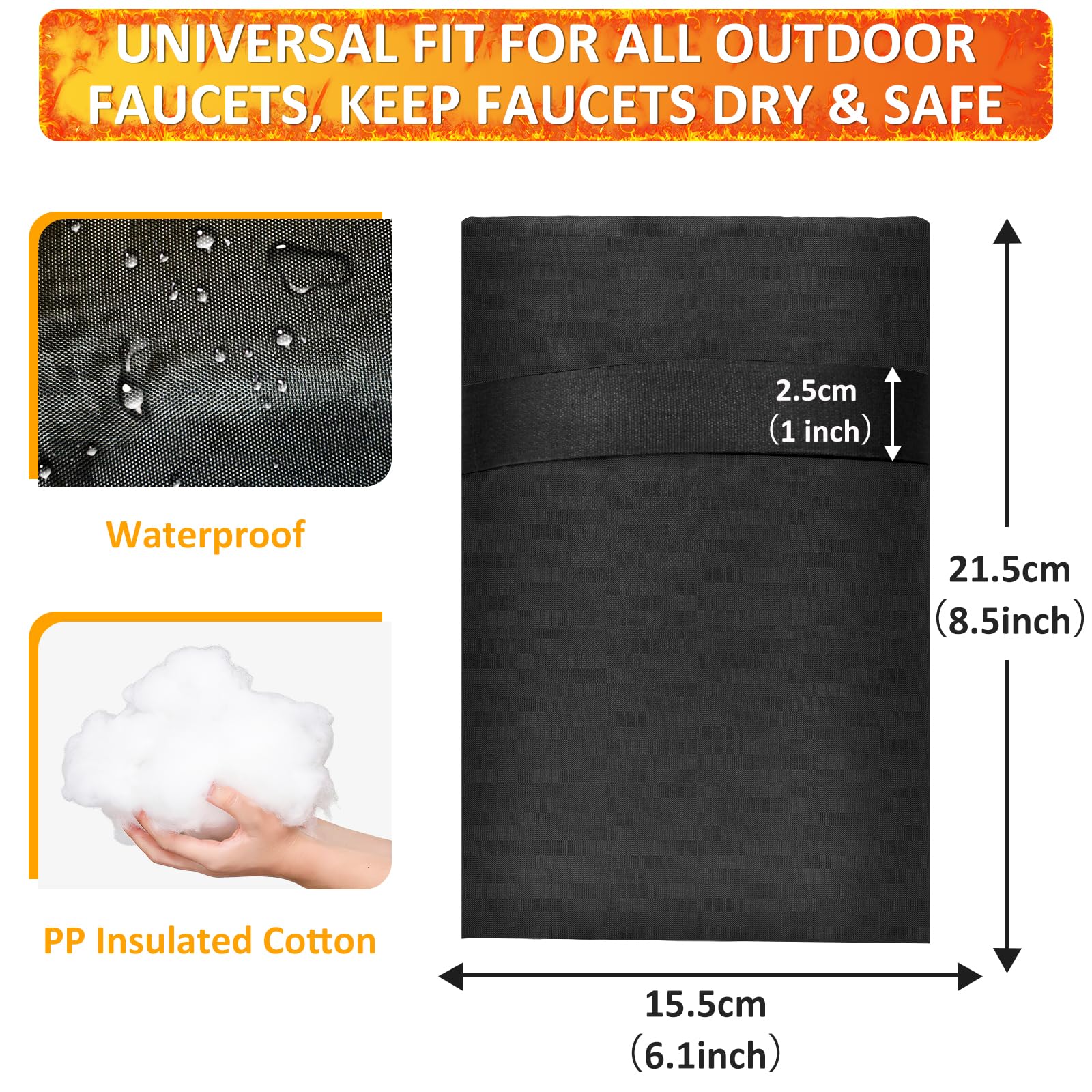 TUPI double-pack outdoor faucet covers on a porch