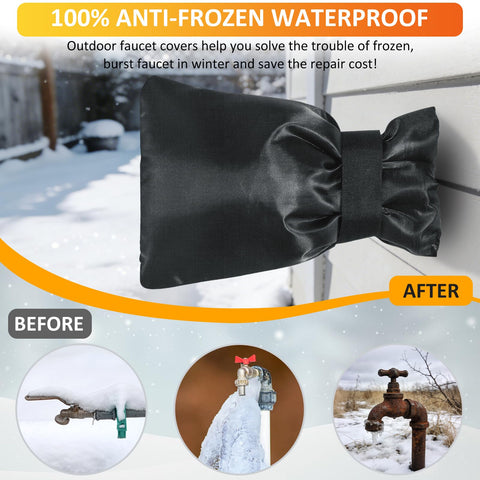 TUPI faucet cover made of waterproof Oxford fabric shielding a spigot