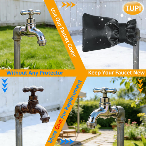 TUPI reusable outdoor tap cover system ready for seasonal use