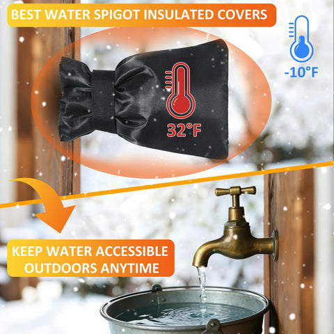 TUPI weatherproof spigot protector guarding an outdoor faucet