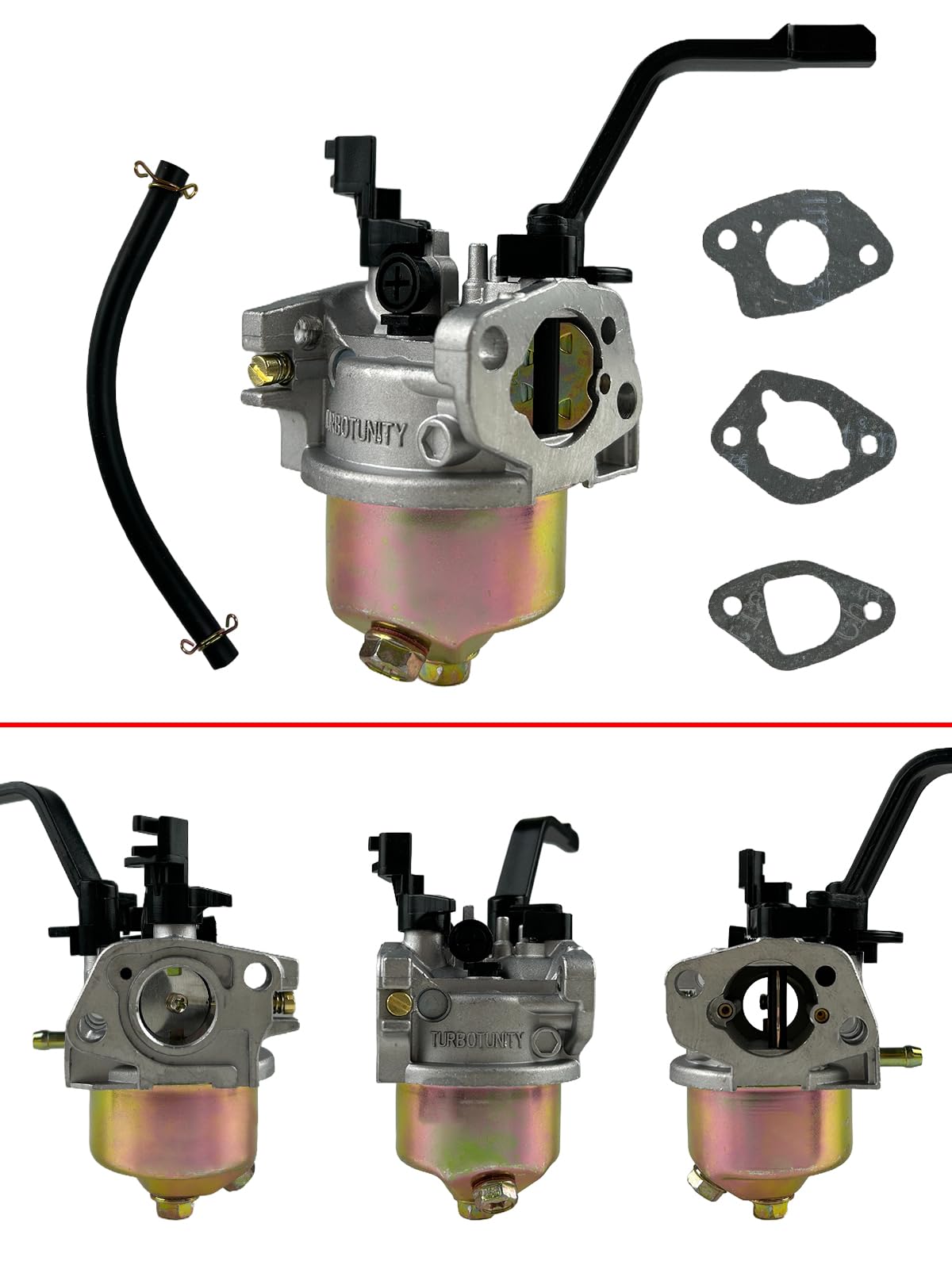 TURBOTUNITY generator carb kit fuel lines included for secure fuel delivery