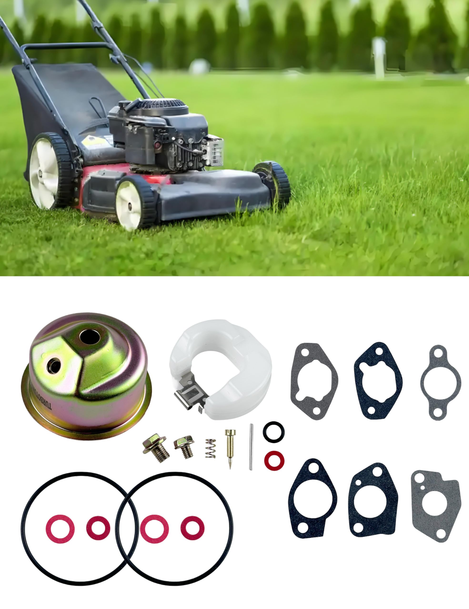 TURBOTUNITY screws and washers secure a durable carb assembly