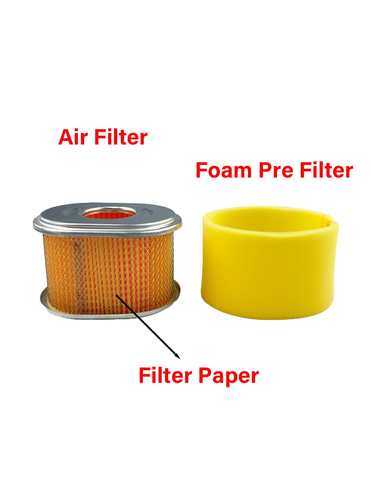 Turbotunity air filter compatible with Honda GX340 and GX390 engines for versatile fit