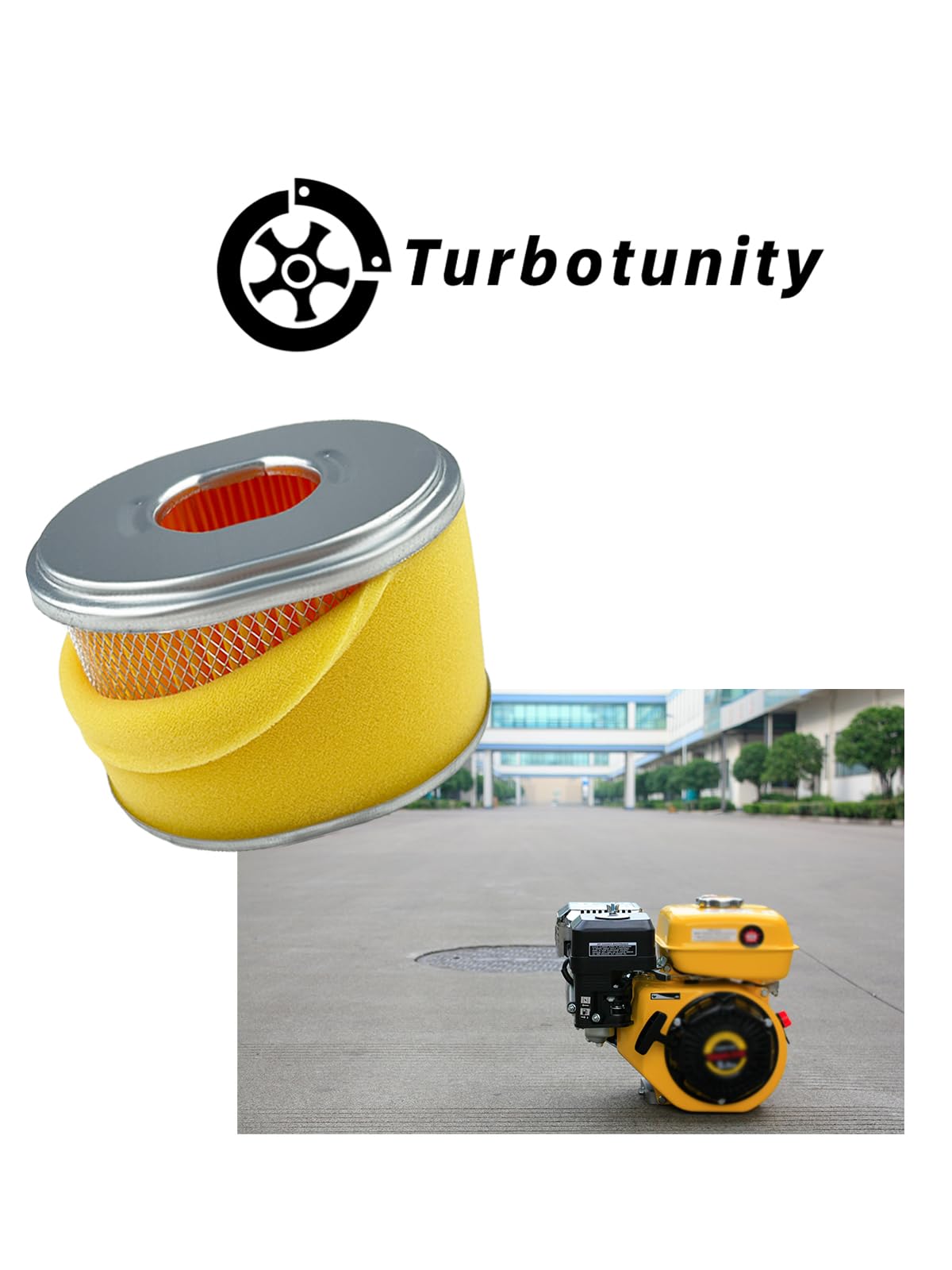 Turbotunity air cleaner installed on a lawn mower setup for everyday use