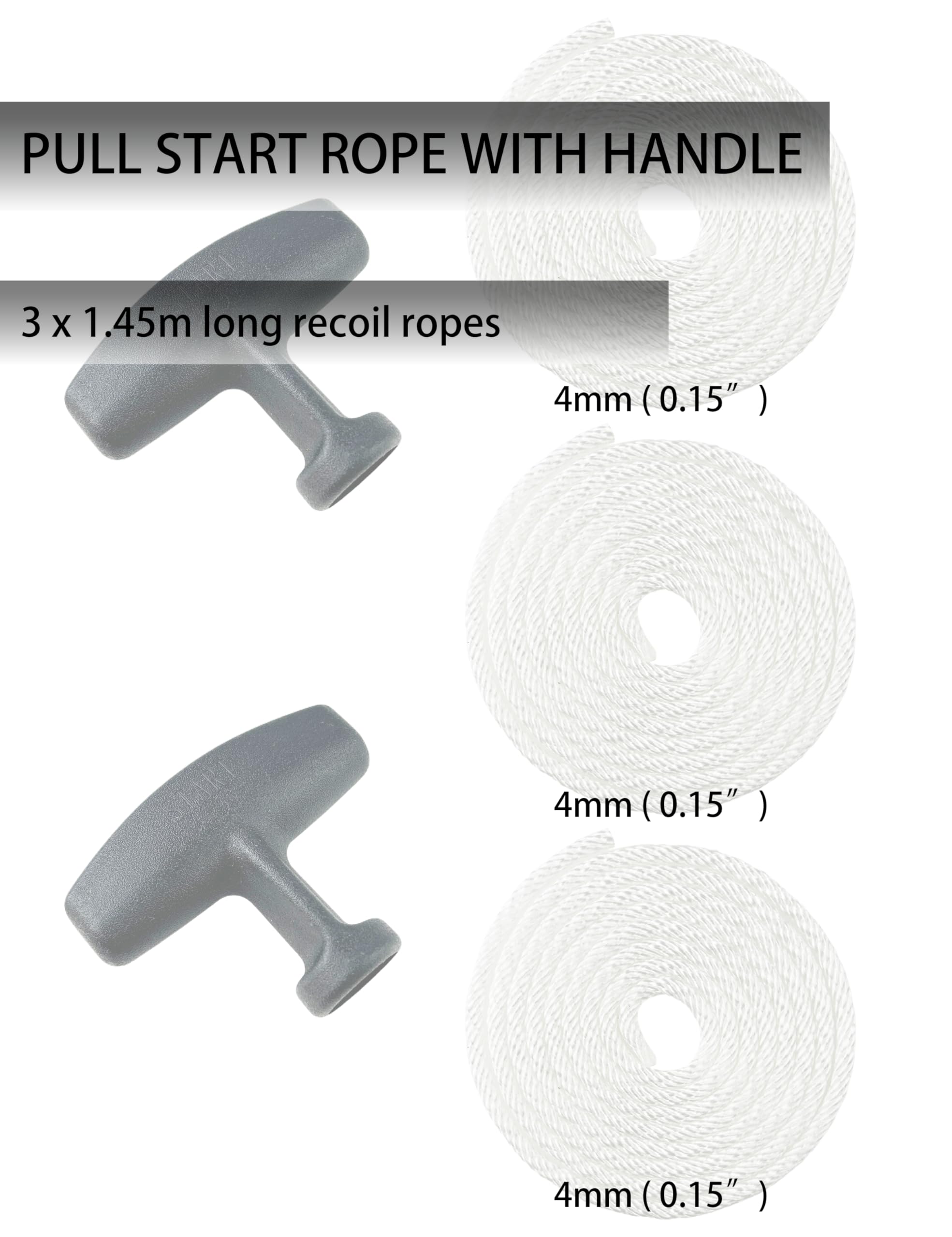 TURBOTUNITY pull cord rope for Honda GX160 engine with reliable recoil
