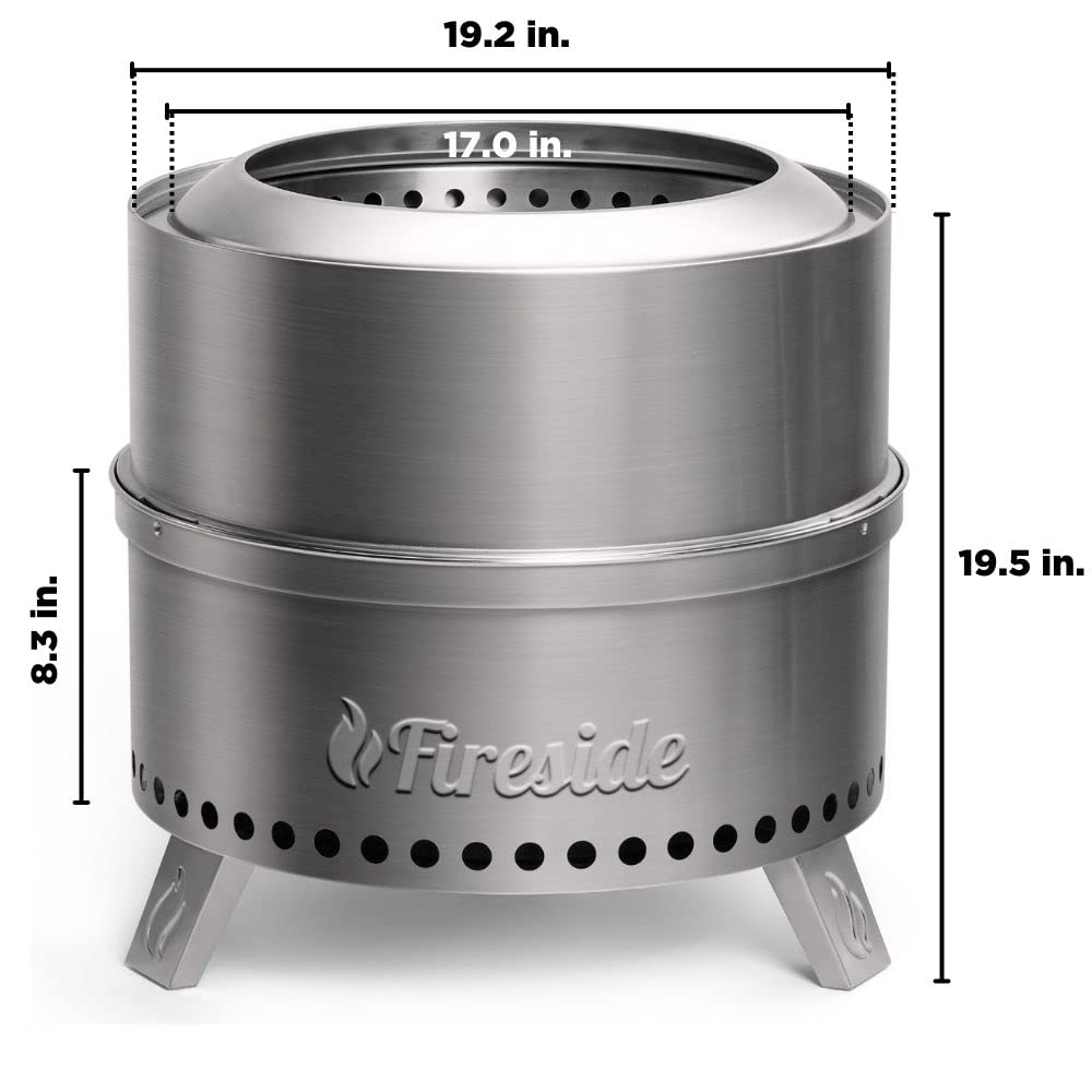 TURBRO Pluto R19-SS raised tray improves airflow for efficient burning