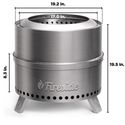 TURBRO Pluto R19-SS raised tray improves airflow for efficient burning