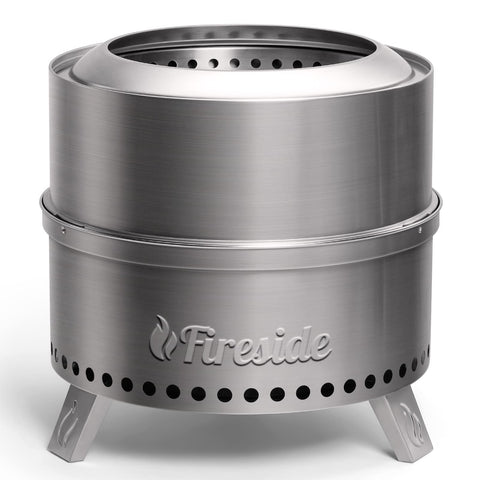 TURBRO Pluto R19-SS smokeless fire pit assembly for easy setup during outdoor gatherings