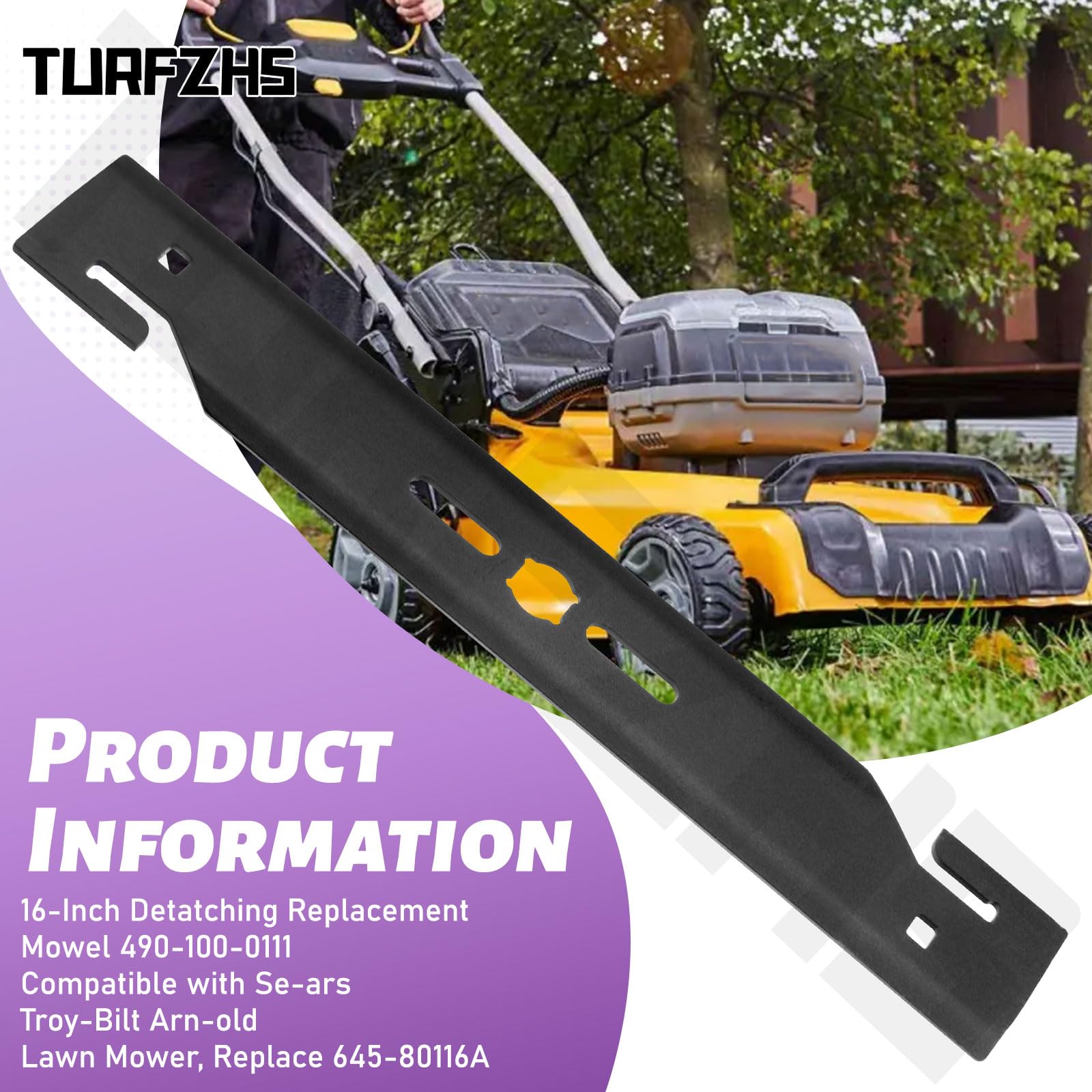 TURFZHS easy-install adapter shown for push mowers.