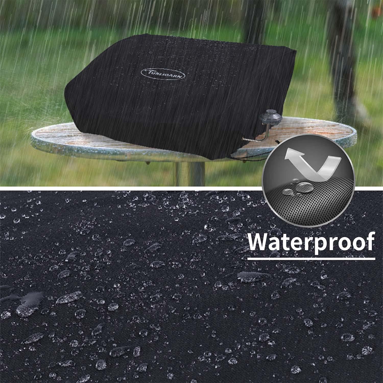 TURLIOARN clip and strap detail ensures secure fit in windy conditions