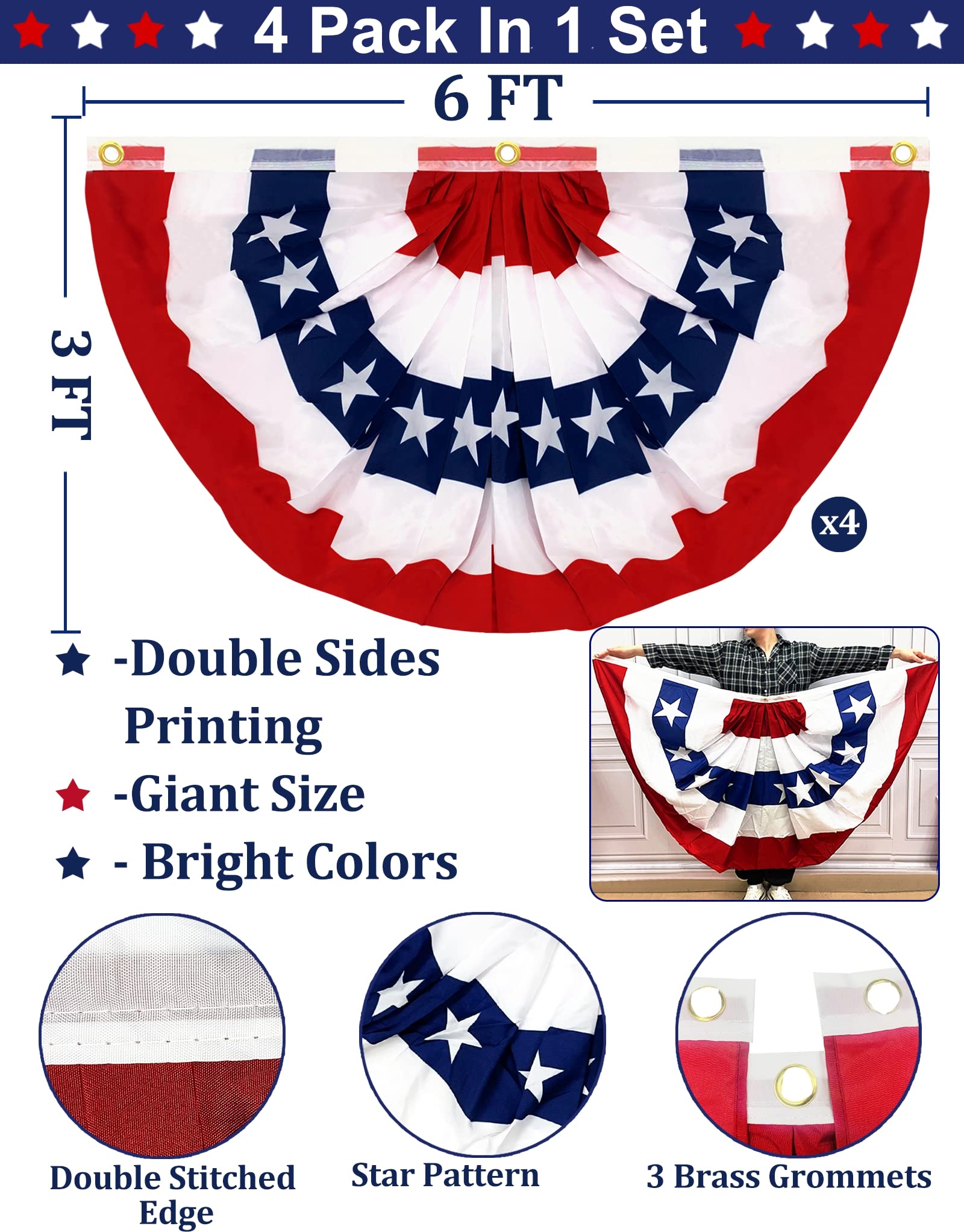 TURNMEON 250th-anniversary flag banner for milestone celebrations and outdoor decor