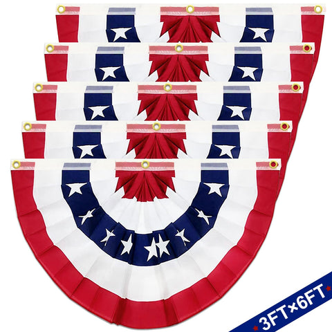 TURNMEON 250th anniversary flag bunting foldable for reusable outdoor decor.